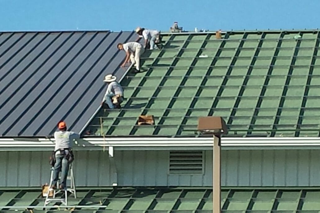 metal roof installation